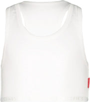 Claesen's Meisjes Crop Top - White - Maat 104-110