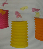 lampion slinger met bloemen - lantaarn guirlande - 350 cm
