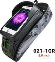 Baymate Hieronder 6.5 "Telefoon Fietstassen Waterdichte 1.7L Bovenbuis Stuurtas Grote Capaciteit Touchscreen Fiets Telefoon Tas Gray