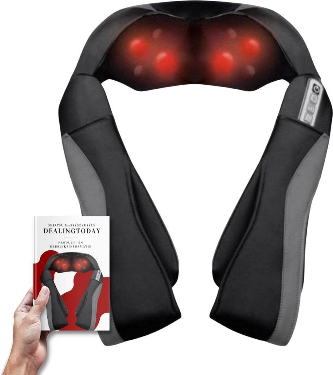 Dealingtoday.com   Elektrisch Shiatsu Massage Kussen met Arm Lussen - Incl. Auto Stekker