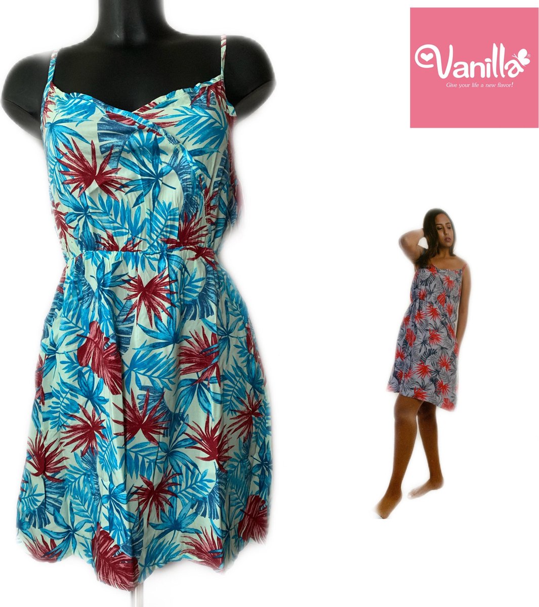 Vanilla Strandjurkje zacht groen maat XL/42