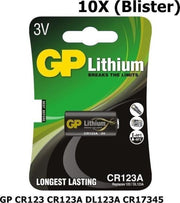 10 Stuks - GP CR123 CR123A DL123A CR17345 Lithium batterij