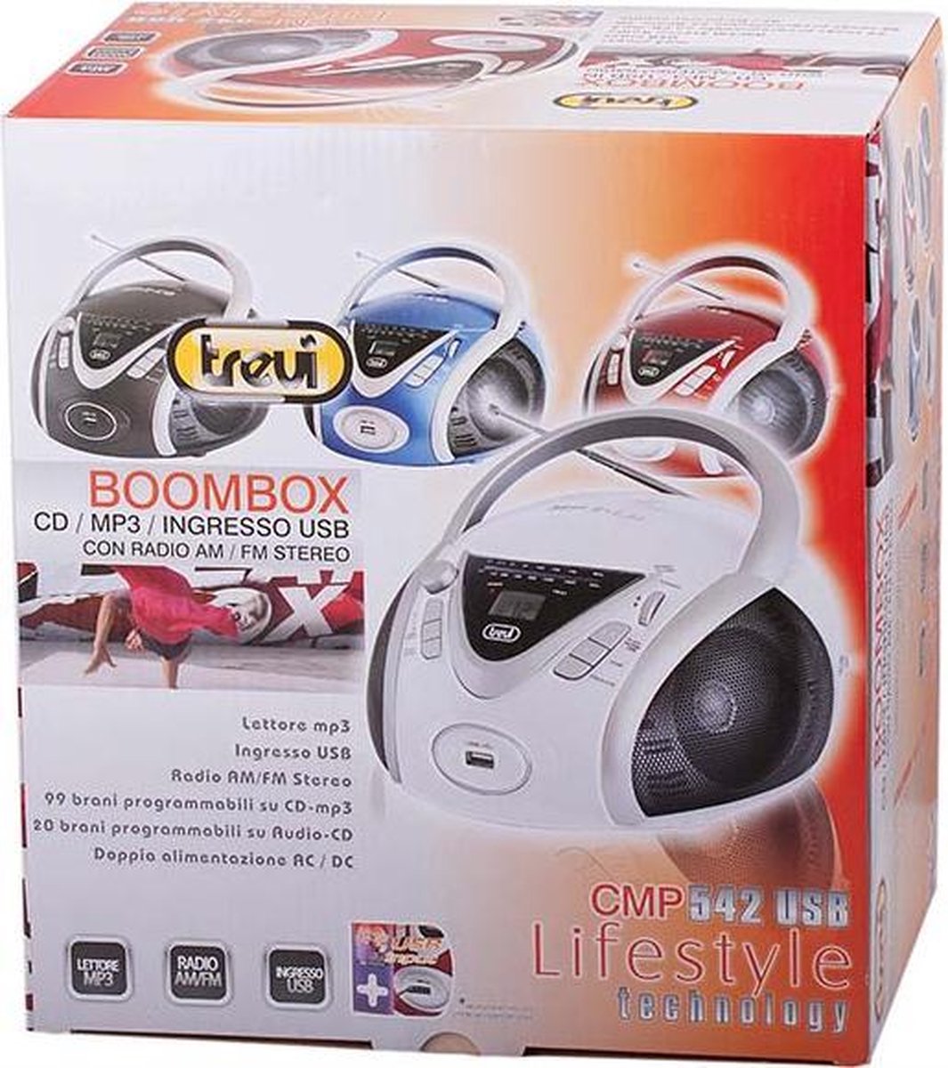 Trevi CMP 542 USB 6W Wit CD radio