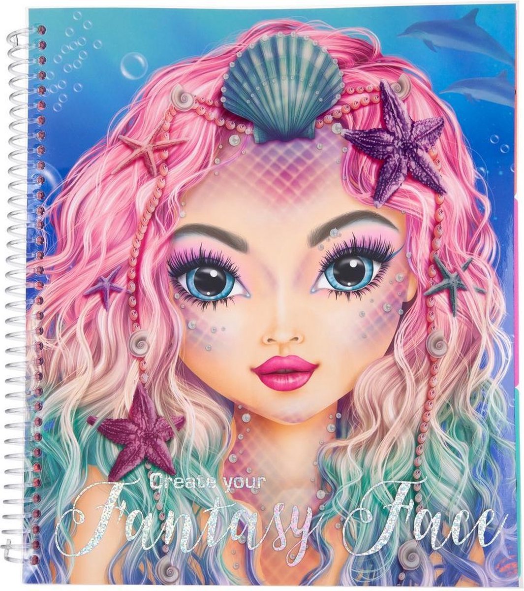 TOPModel Create Your Fantasy Face Colouring Book