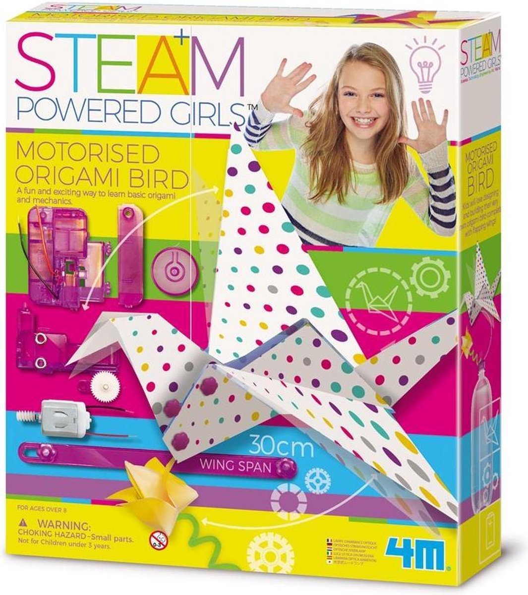 4m Steam Powered Girls: Gemotoriseerde Origami Vogel
