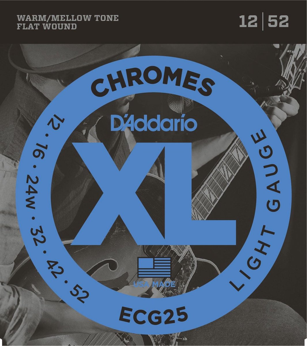 E-Git.snaren ECG25 12-52 Chromes Flatwound
