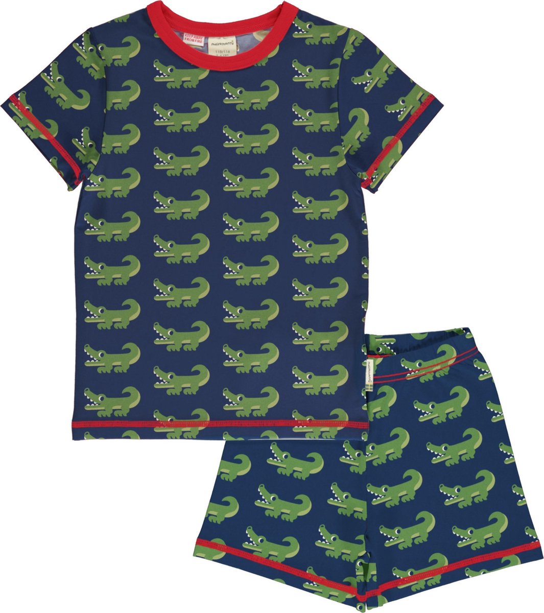 Maxomorra kinder pyjama korte broek Crocodile 122-128