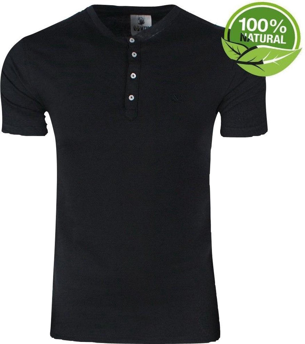 MZ72 - Heren T-Shirt -  100% Biologisch katoen - Treelife - Zwart