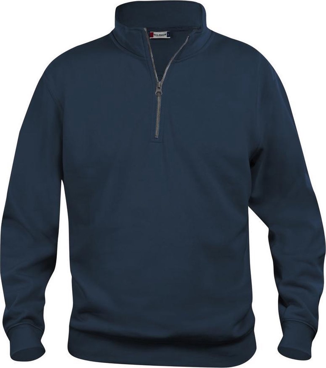 Clique Basic halfzip Donker Navy maat XXL