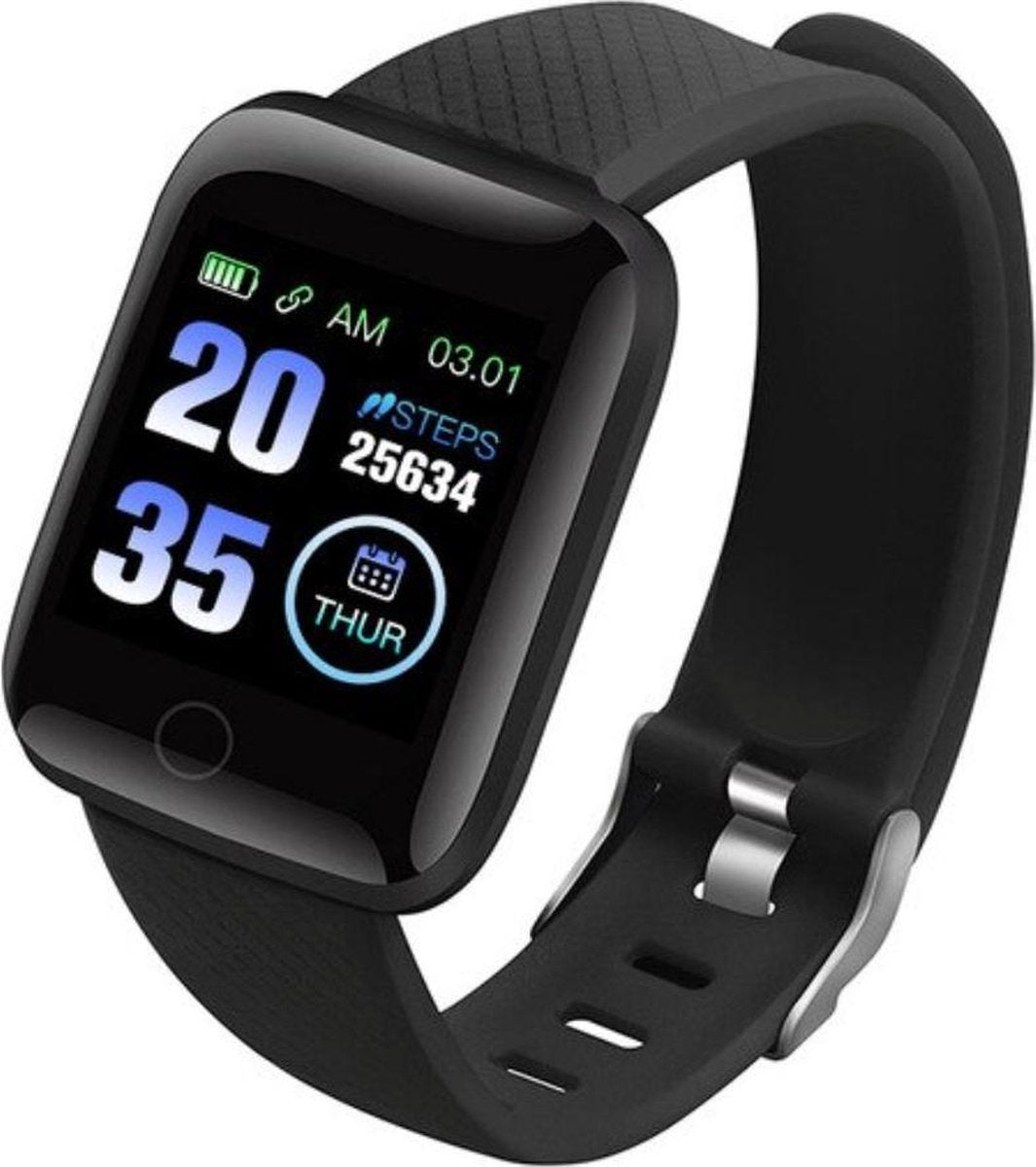 WiseGoods WSS951 - Premium Stappenteller - Smart Watch - Activity Tracker - Zwart