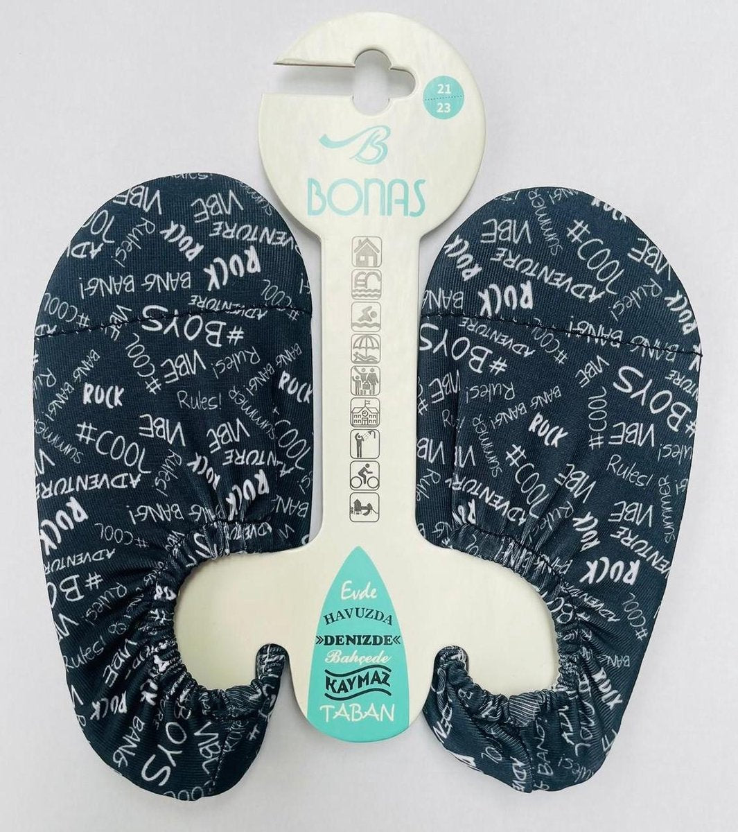 Bonas Antislip Zool Waterschoen | Zwemschoenen | Zwemslof | Gymschoen voor Kinderen Maat 30-32 Graffiti