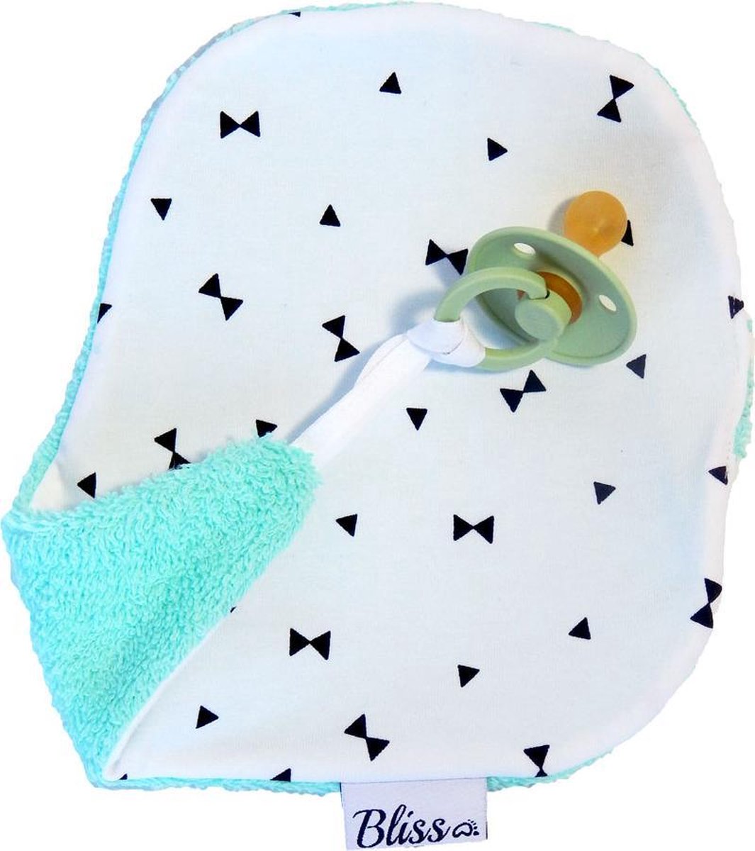 Wallabiezzz - Speendoekje - Knuffeldoekje -Strikjes Mintgroen