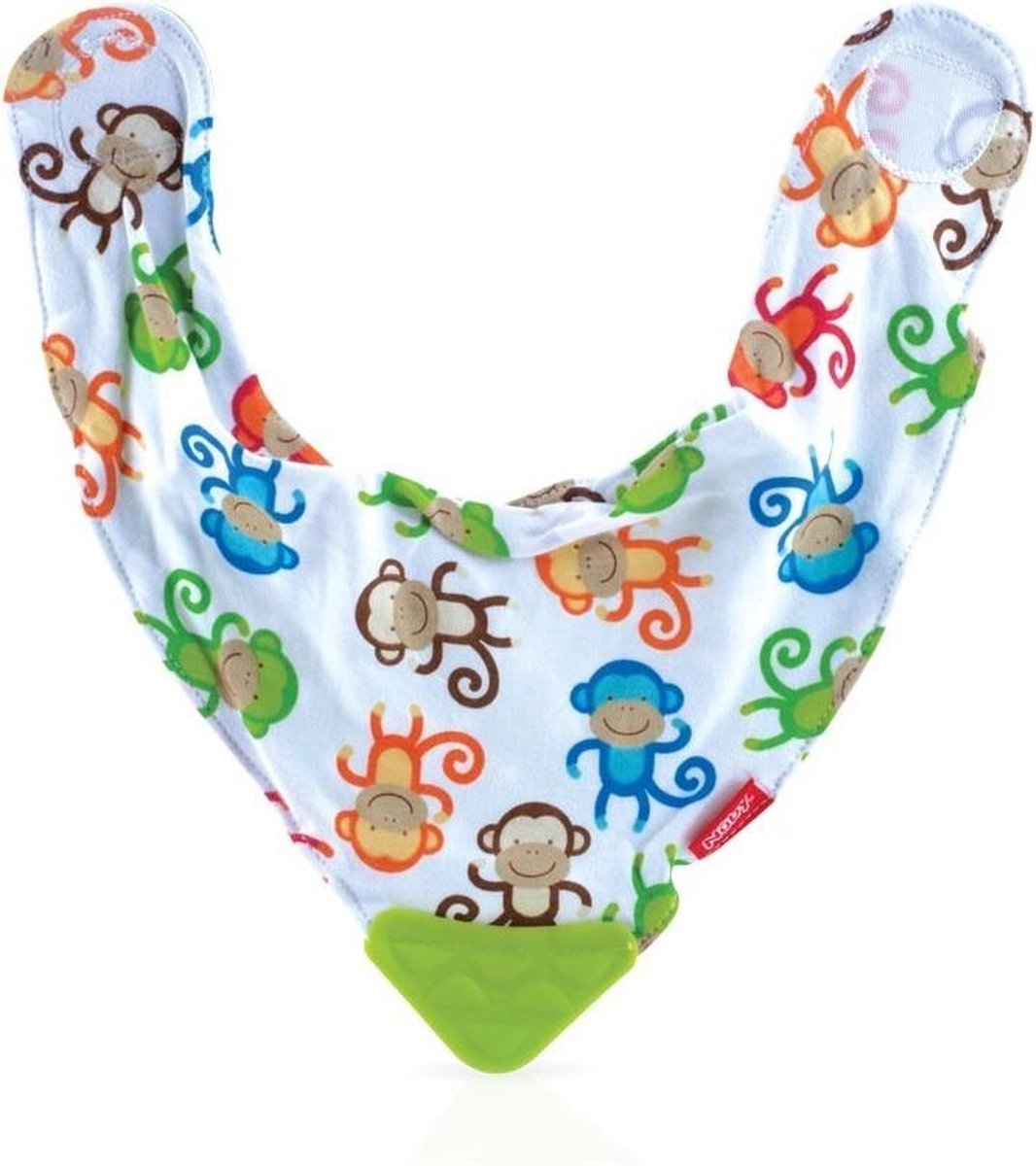 Nuby Slabbetje Bijthoek Junior 22 Cm Katoen Groen