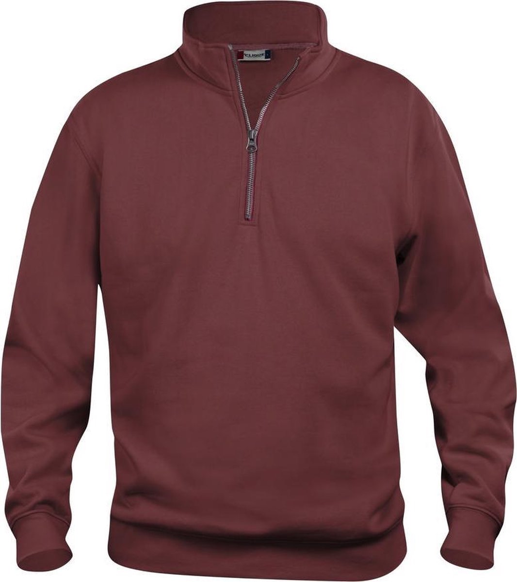 Clique Basic halfzip Bordeaux maat XXXL
