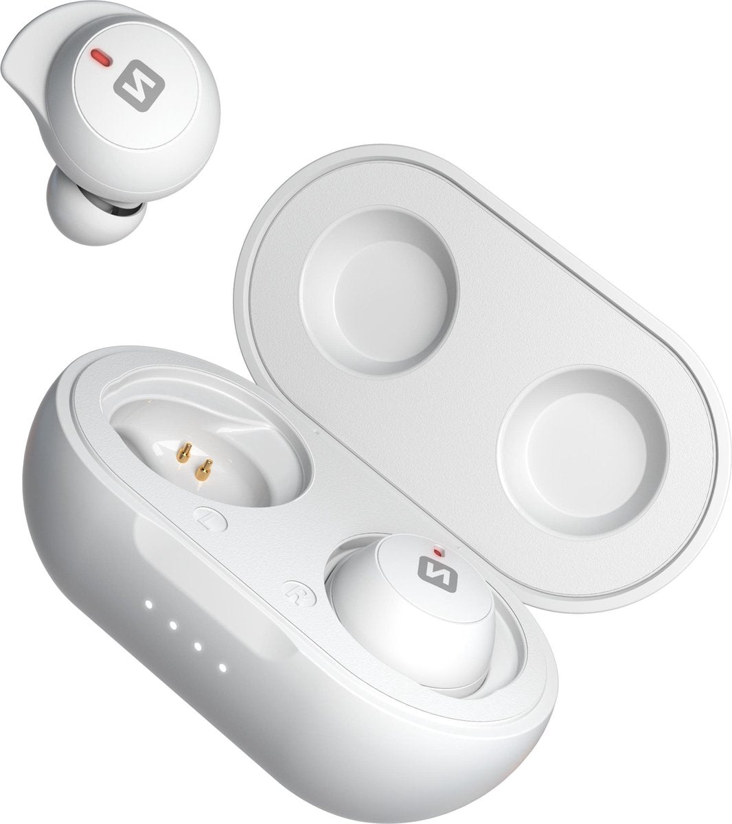 Swissten Stonebuds - Draadloze oordopjes - Wit