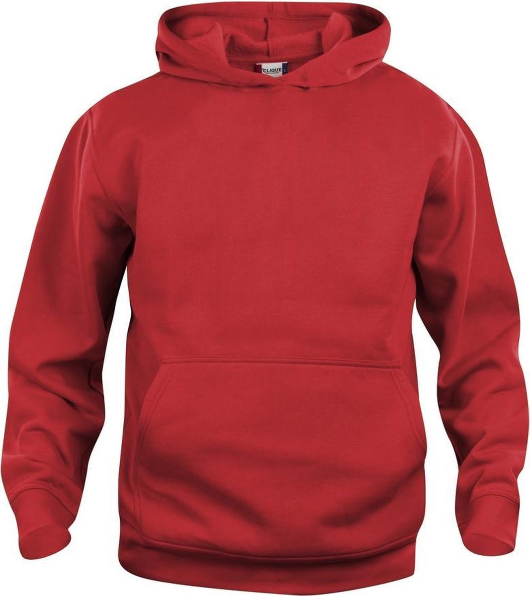 Basic hoody jr rood 110/120