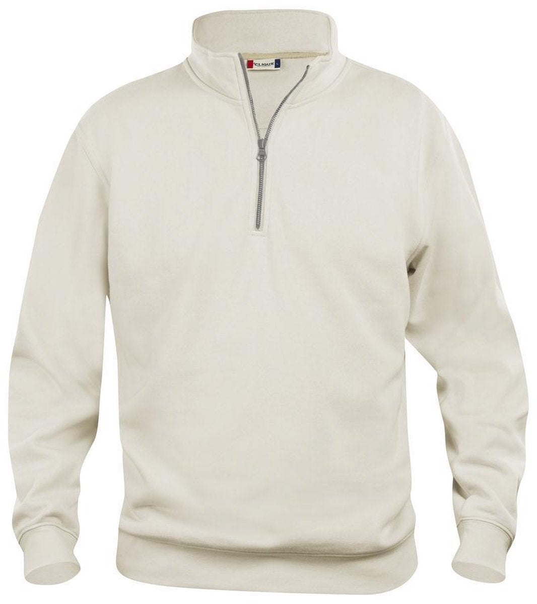 Clique Basic halfzip Licht khaki maat XXXL