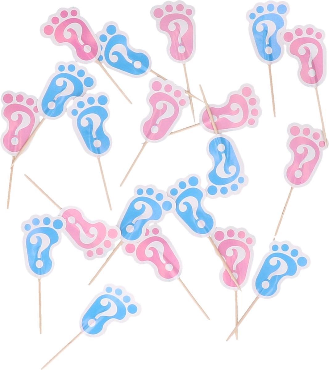 Cocktailprikkers “boy or girl  20 stuks - Babyshower