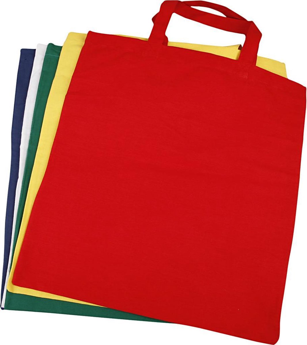 Shopping Bag. assorted colours. 38x42 cm. 135 g. 5 pc