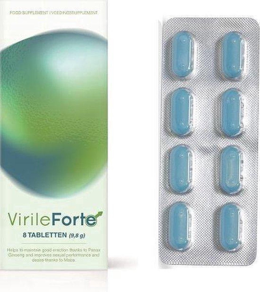 Virileforte - Dé nummer 1 voor mannen - Erectiepillen - Natuurlijke Libido Booster - 8 Tabletten