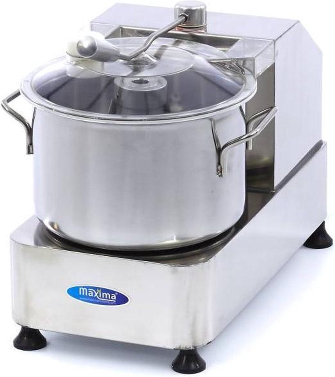 Cutter 6 Liter - RVS - 1100 - 2800 RPM Variabele Snelheid - Navulopening - Keukenmachine / Hakmachine - Maxima