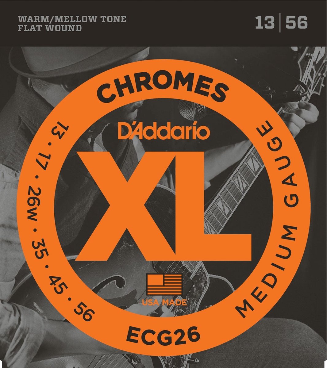 E-Git.snaren ECG26 13-56 Chromes Flatwound