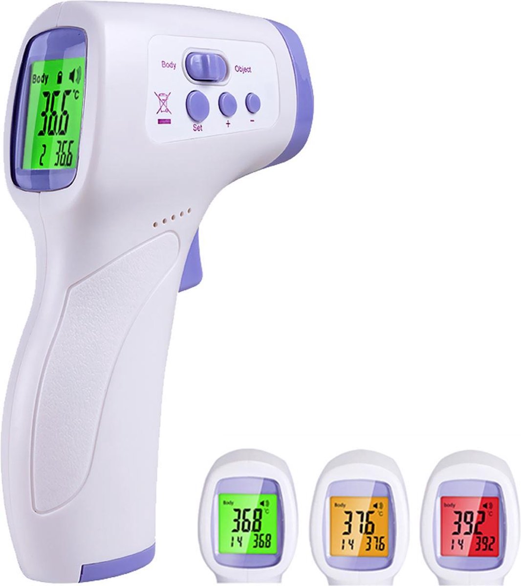 QY infrarood koortsthermometer Voorhoofdthermometer Contactloze thermometer voor lichaam en objecten