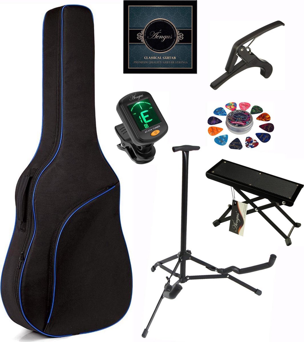Áengus accessoires set voor Klassieke Gitaar