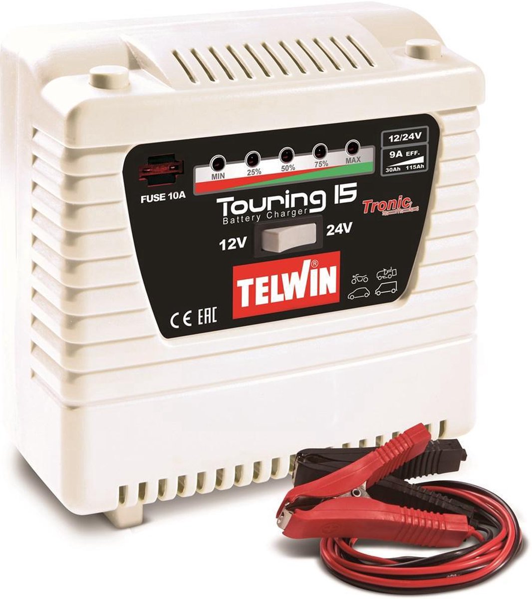 Telwin Acculader TOURING 15 230V 12V/24V