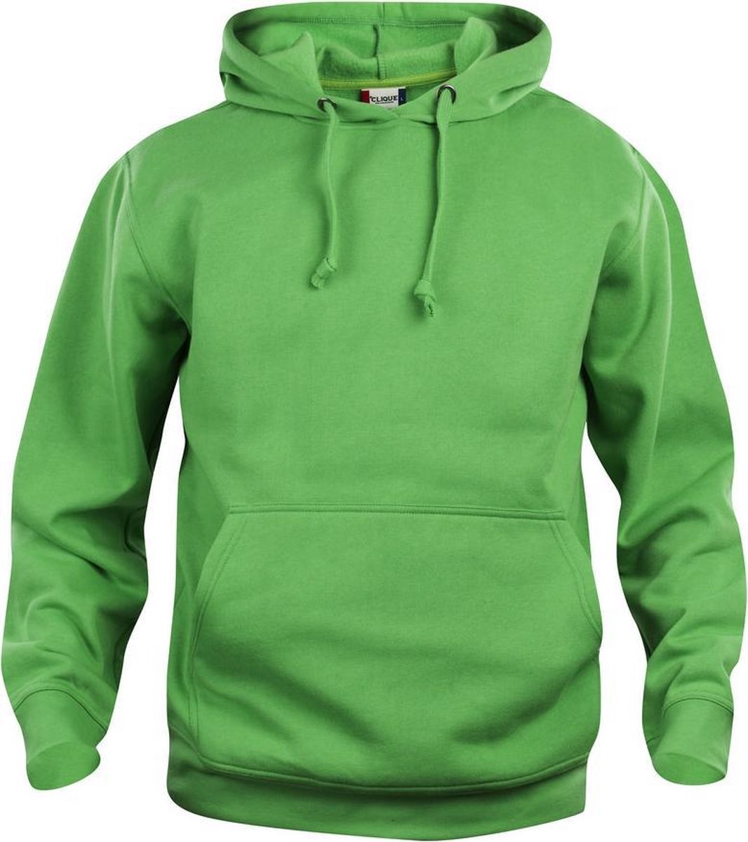 Basic hoody grasgroen m