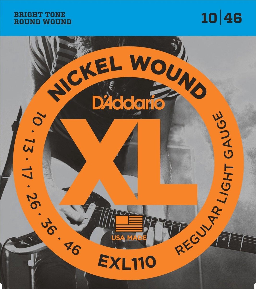 D'Addario EXL110 Elektrische Gitaarsnaren 010-046 (standaard dikte)