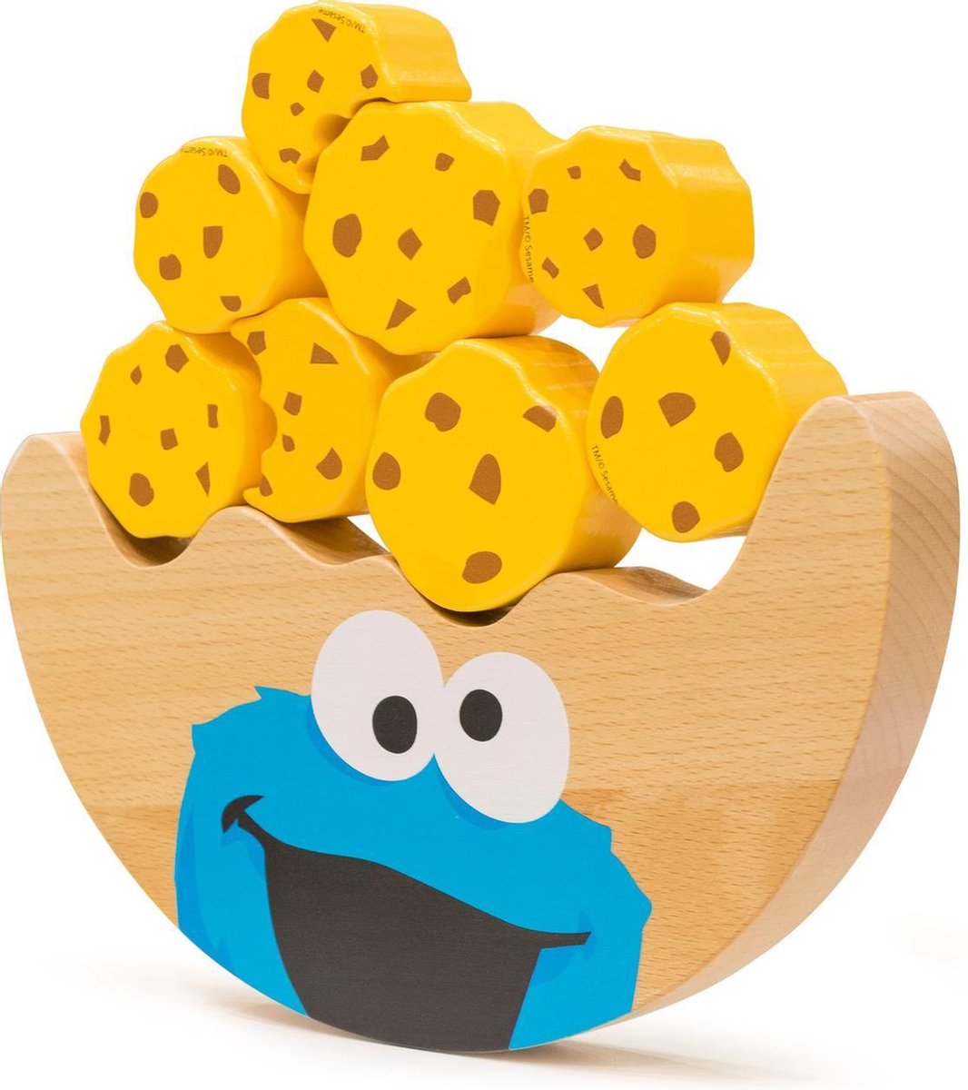Houten balans spel - Sesamstraat speelgoed - Koekie monster! - FSC