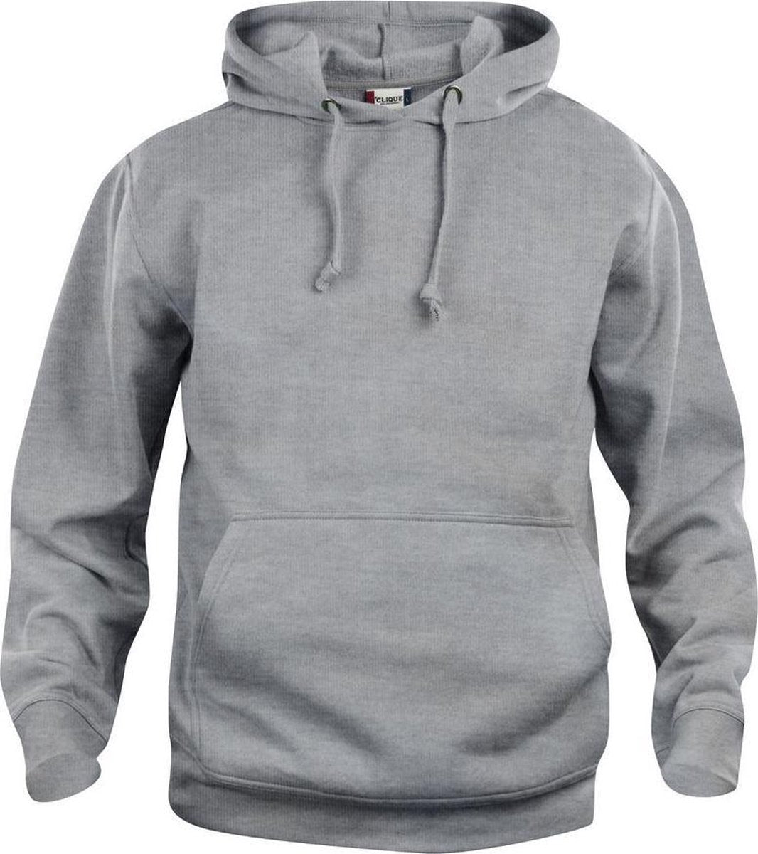 Clique - Sweattrui met Capuchon - Unisex - Maat XL - Grijs