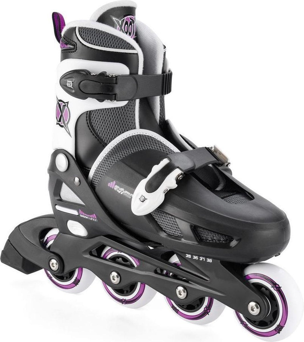 Xootz Inlineskates Quad Zwart/paars Junior Maat 30-34