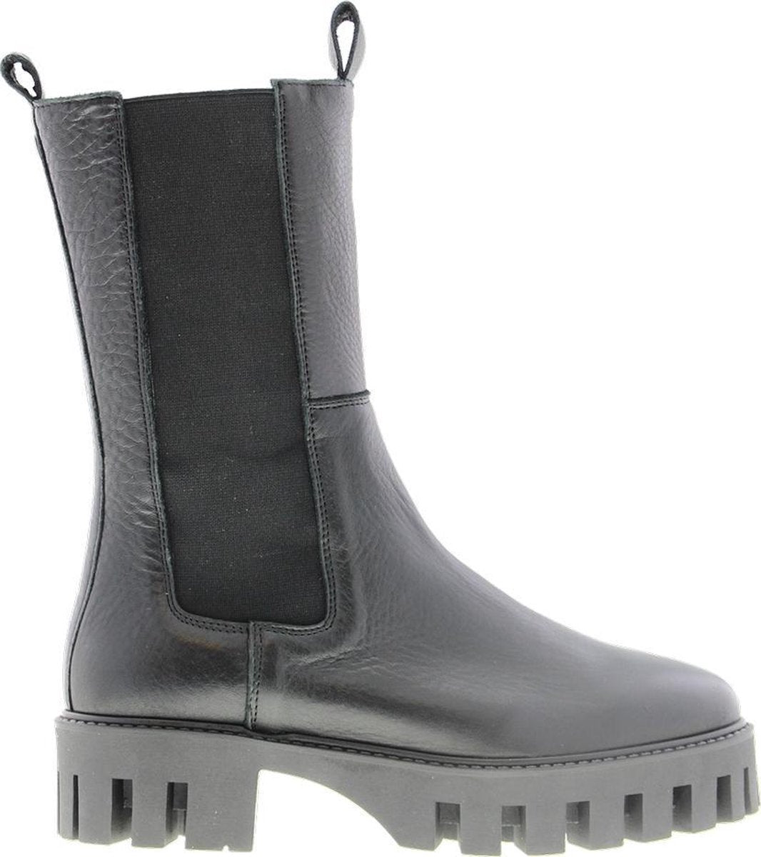 Tango | Bee cartel 20-a black leather high chelsea boot - black sole | Maat: 38