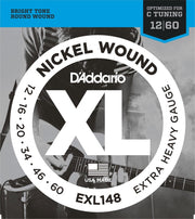 E-Git. EXL148 12-60 Drop C nikkel omwonden snaren