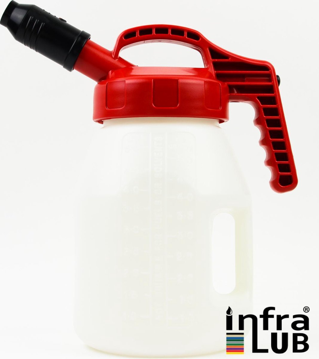Schenkkan (5 L) met korte tuit deksel - rood