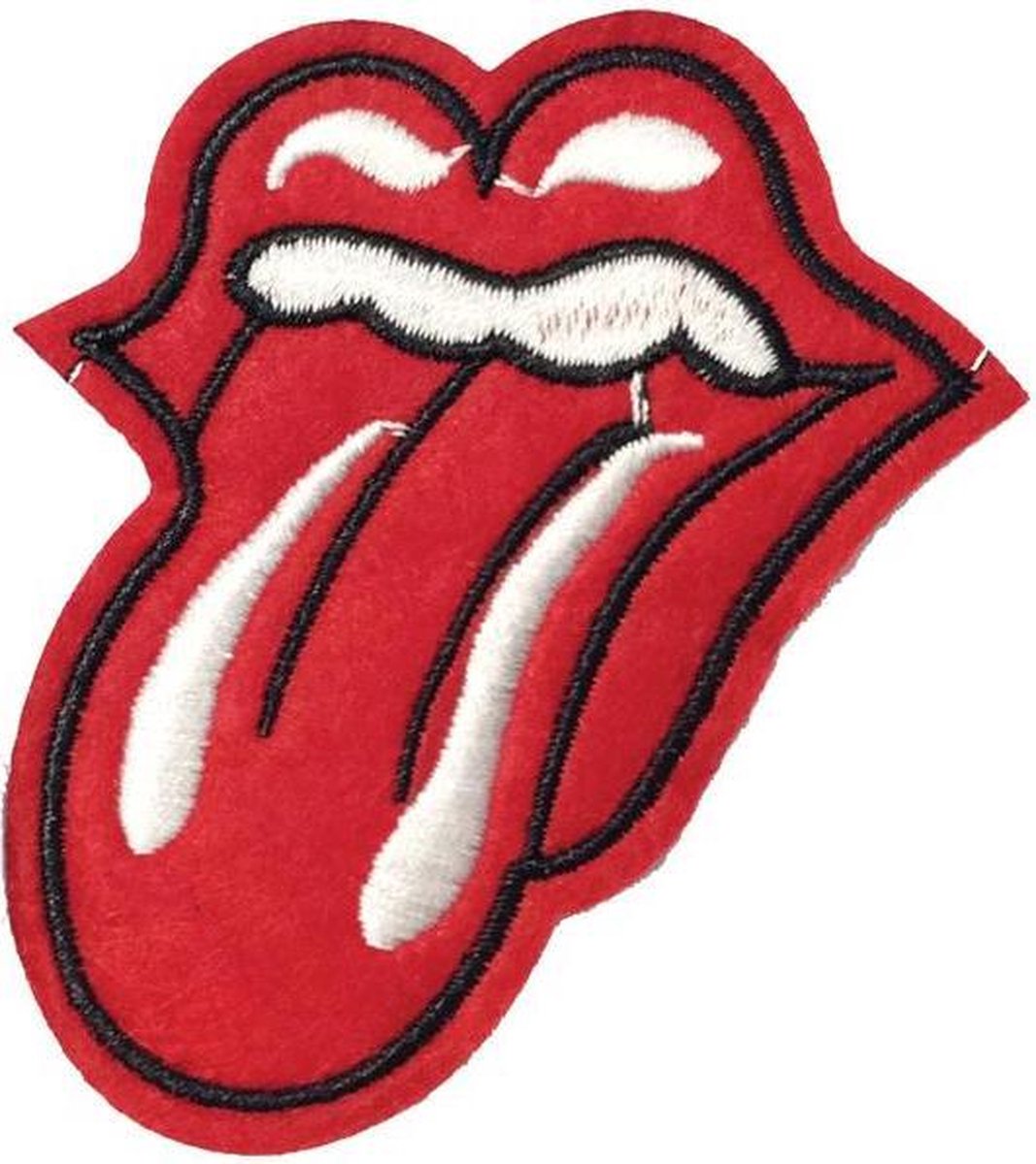 Embleem - The Rolling Stones Logo - Opstrijkbare Patch - Strijkembleem - Geschikt voor Truien - T-Shirts - Jassen - Sokken - Jurken - Broeken - Jeans - Rokken - Schoenen - Kleding - Sportkleding
