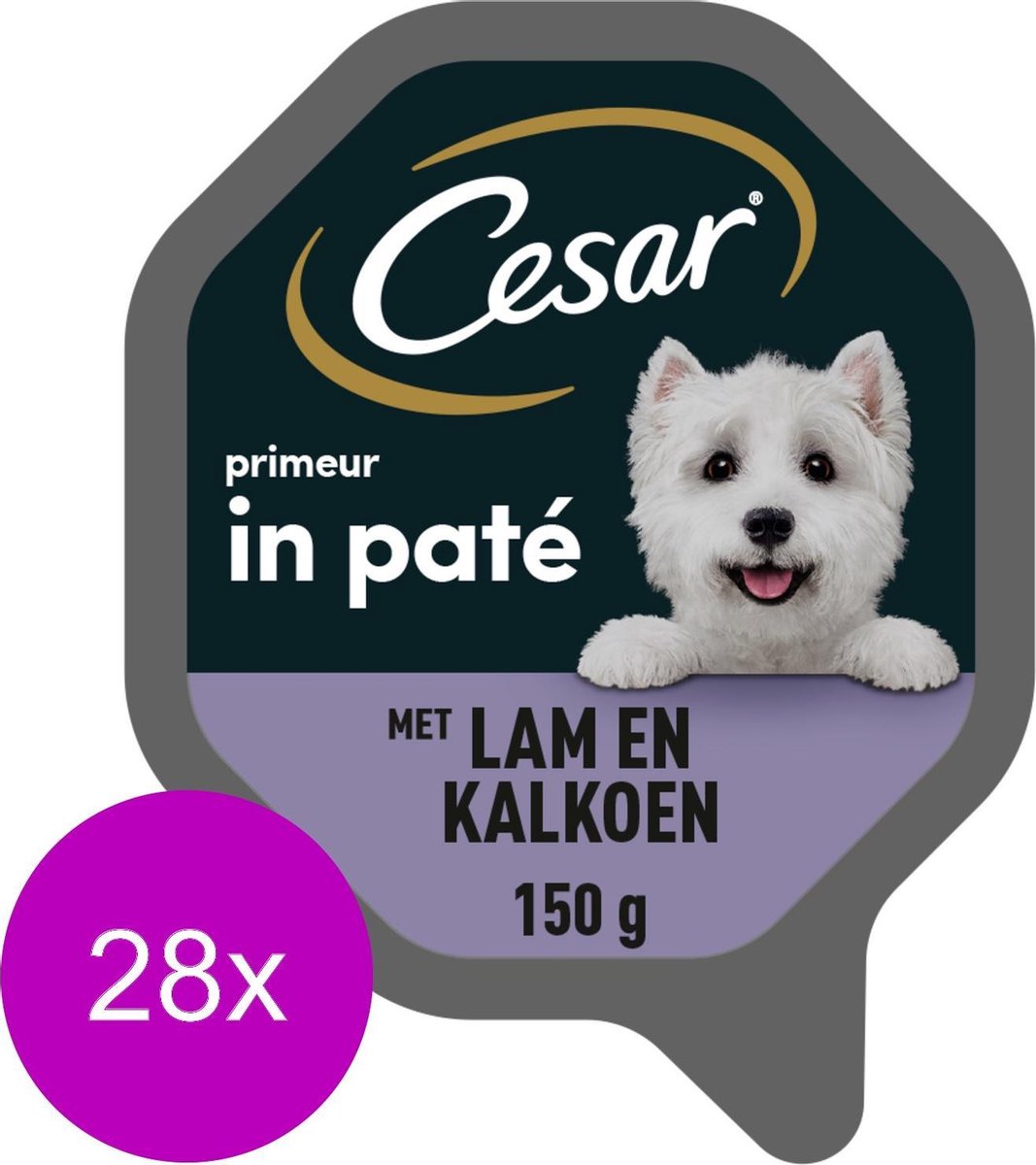 Cesar Alu Classic 150 g - Hondenvoer - 28 x Lam&Kalkoen
