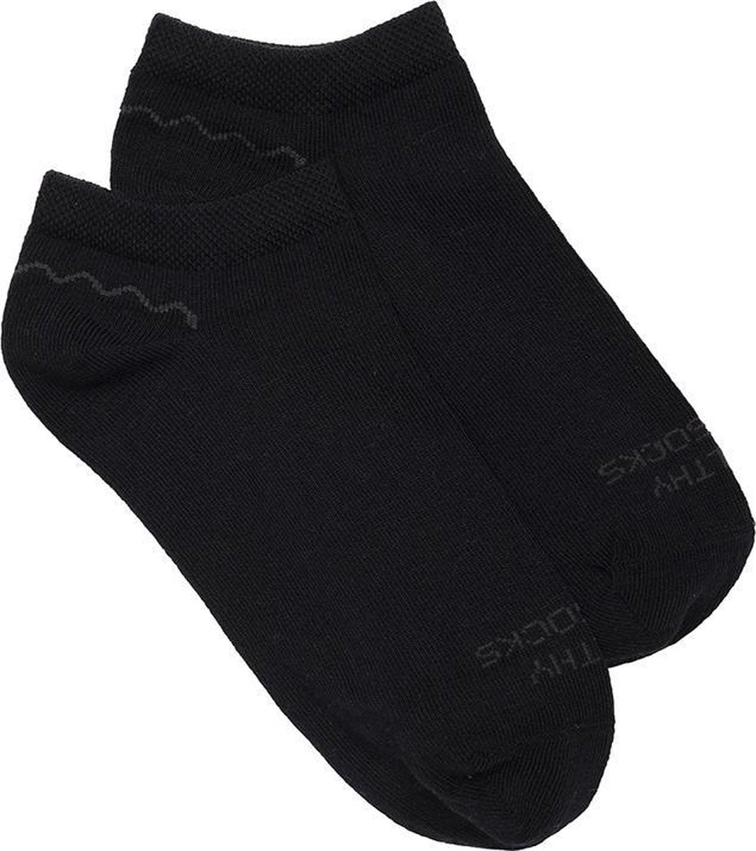 Healthy Seas Socks - zwarte sneaker sok van visnetten - Nase - maat 41/46