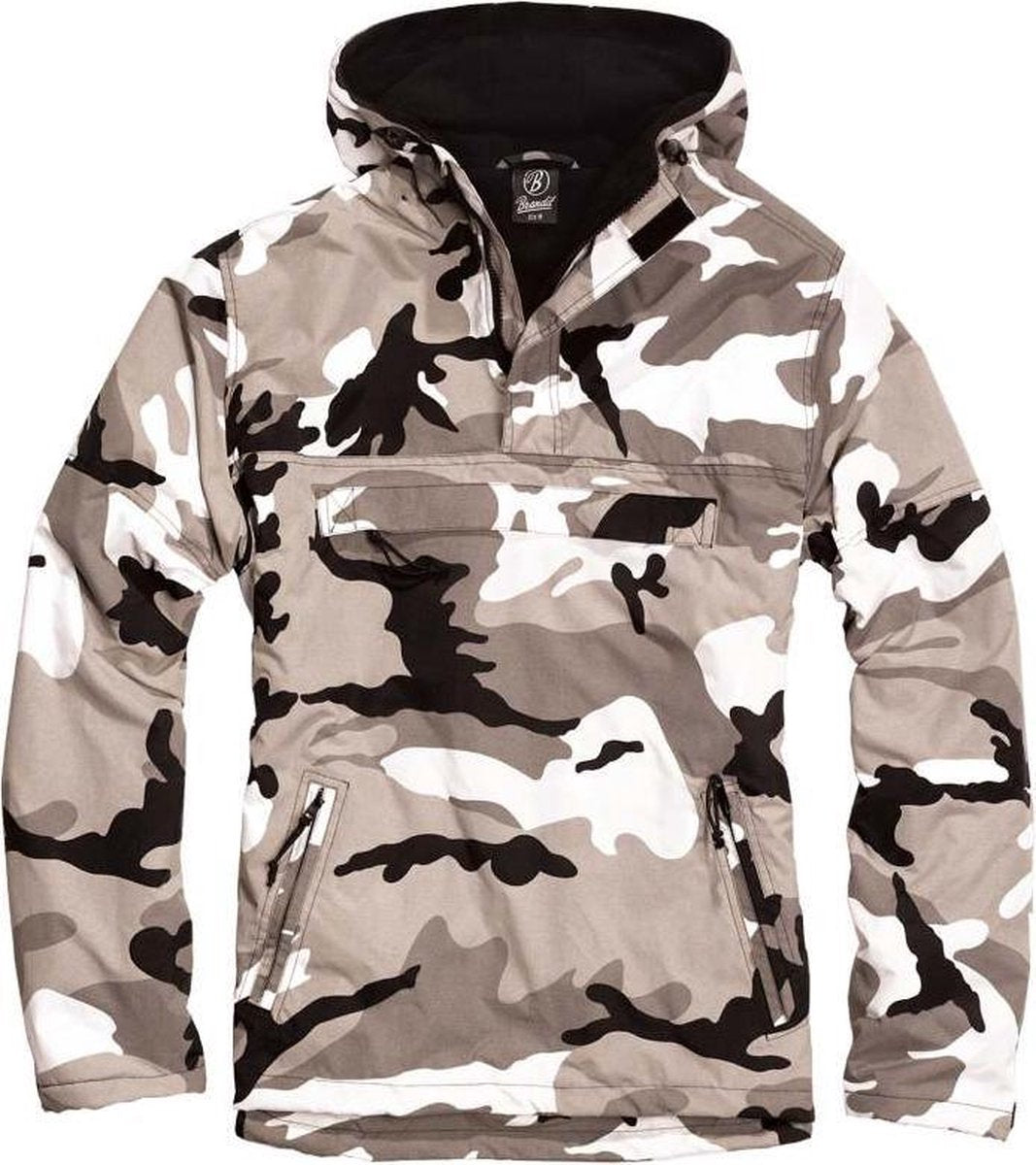 Urban Classics Windbreaker jacket -2XL- Fleece Wit/Grijs