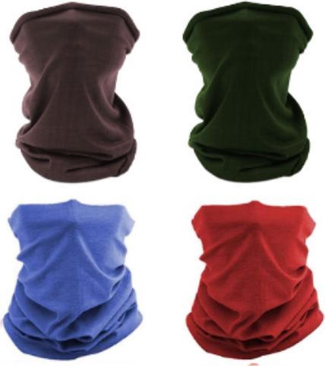 Su.B.dgn 4  Stuks Multifunctioneel Polyester Col Colsjaal - Bivakmuts Balaclava Bandana  Ideaal voor  Sport  Fietsen Motor  - Unisex - Veelkleurig