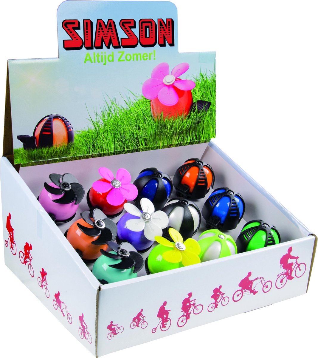 Simson bellendisplay (12 stuks)