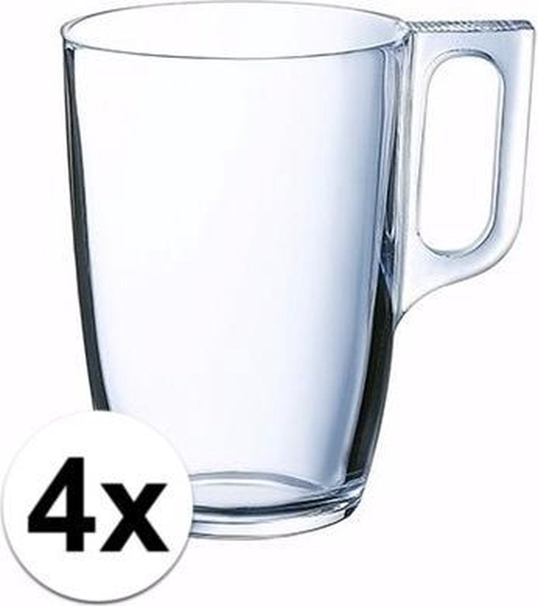 Theeglazen/bekers 4 stuks 320 ml
