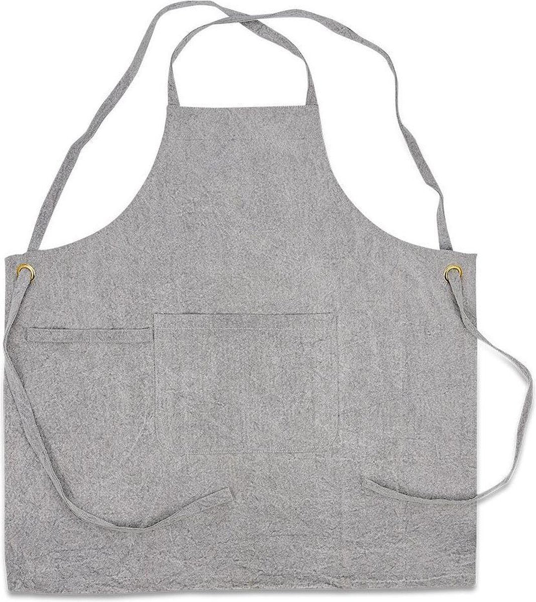 Nkuku Schort Grijs Katoen - Abeto Canvas Apron - 88 x 82
