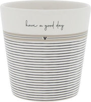 Bastion Collections - Beker - Gestreept - Have a good day