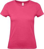 Set van 2x stuks fuchsia roze basic t-shirts met ronde hals voor dames - katoen - 145 grams - shirts / kleding