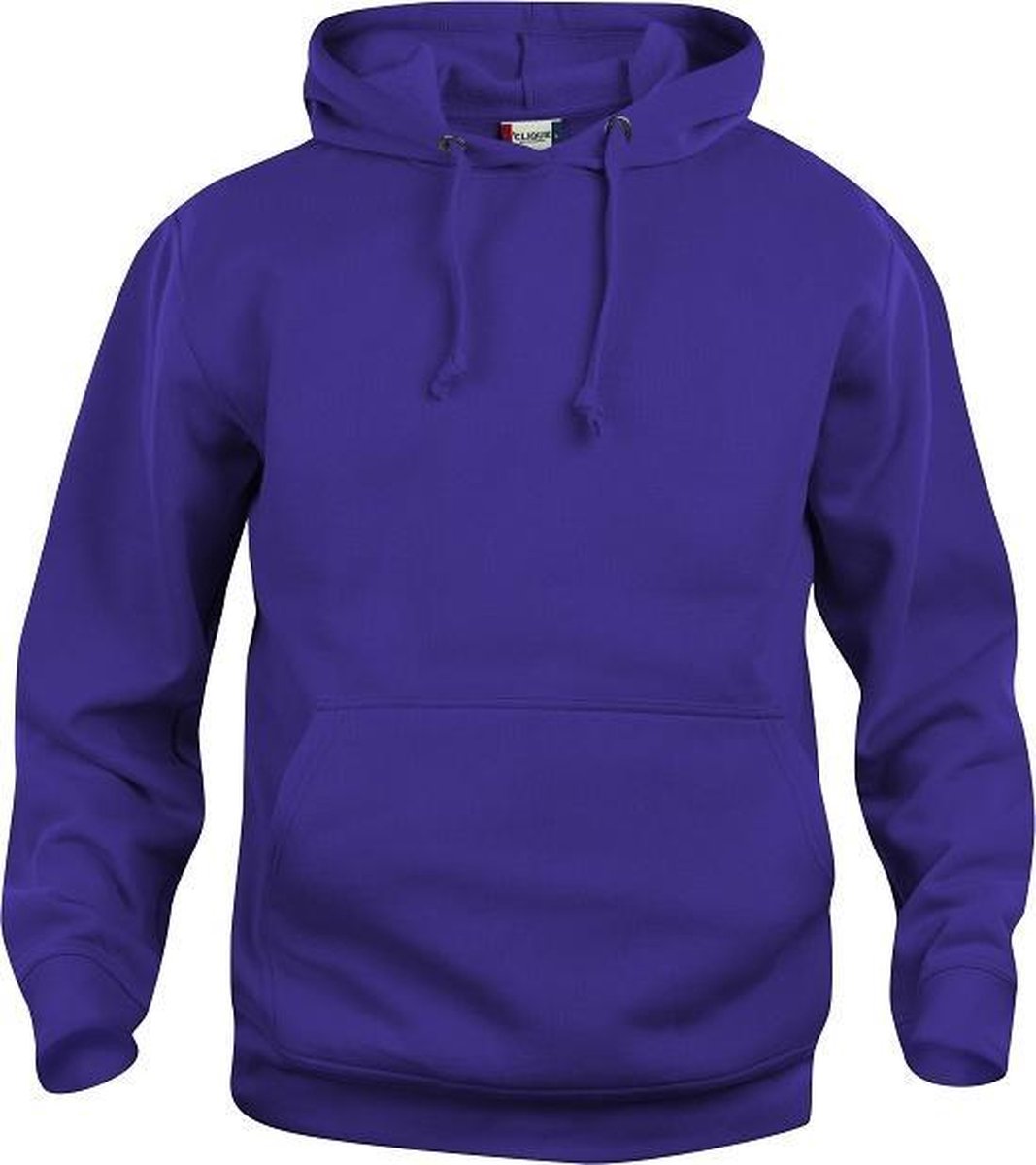 Basic hoody helder lila s