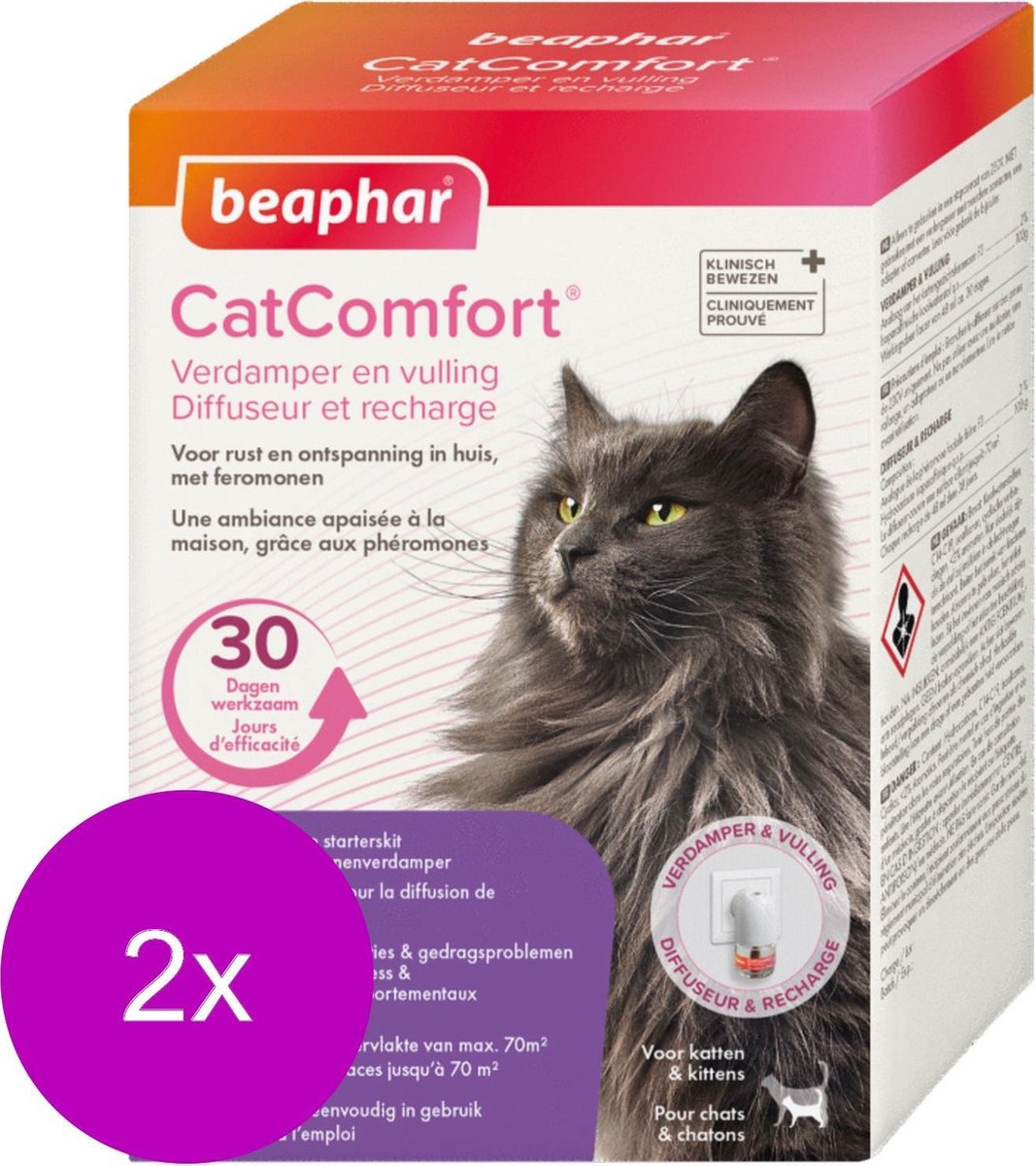 Beaphar Catcomfort Starterskit Compleet - Anti stressmiddel - 2 x 48 ml Incl Diffuser