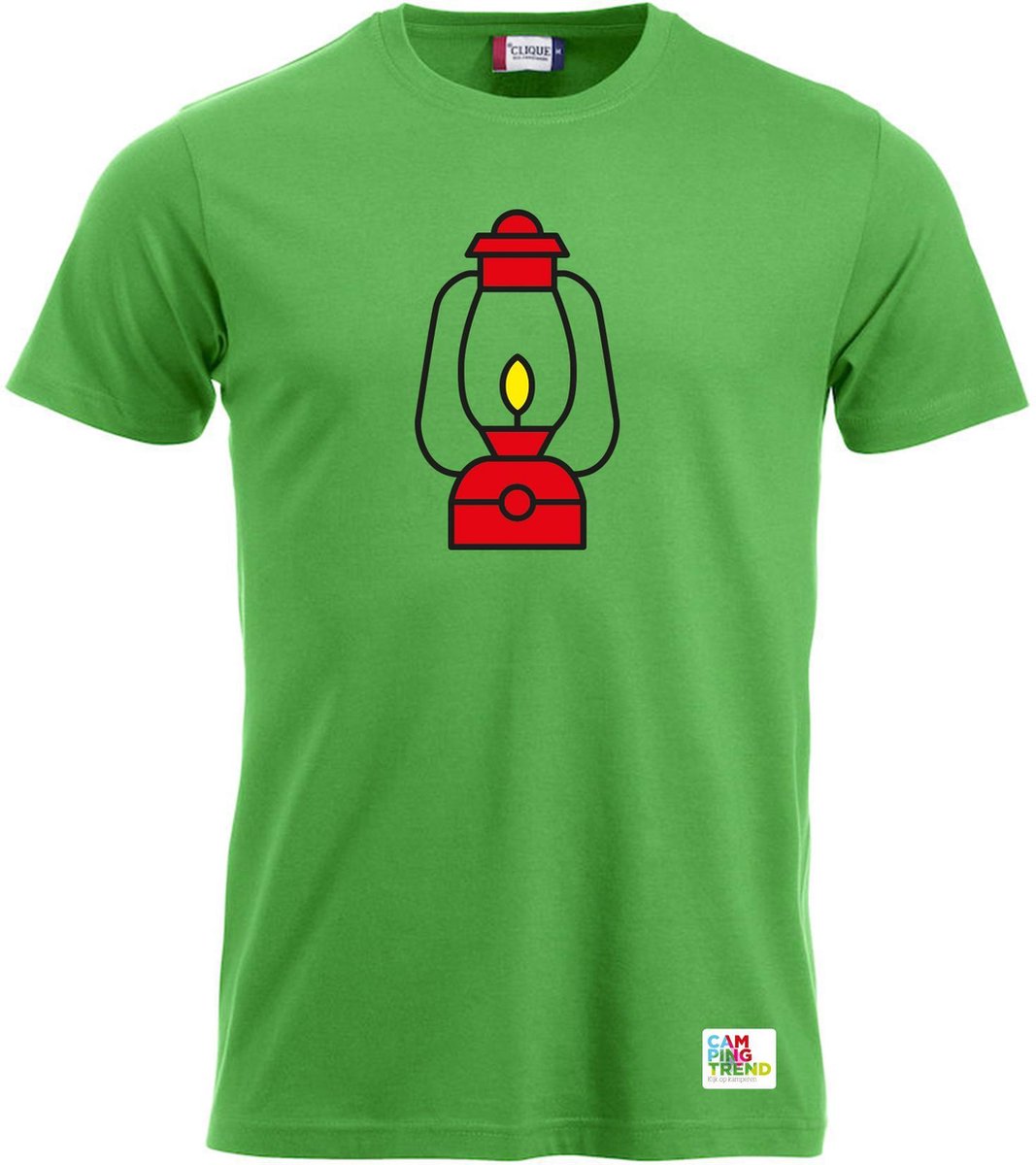 Campingtrend Heren T-Shirt | Lamp | Groen | Maat 2XL